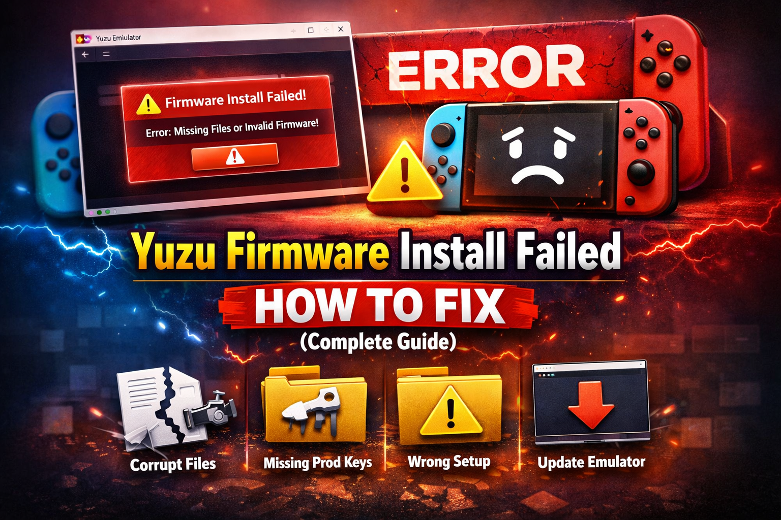 Yuzu Firmware Install Failed – How to Fix (Complete Guide)